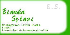 bianka szlavi business card